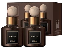 Парфумерія, косметика Набір аромадифузорів для машини - Kundal Perfume Car Diffuser White Musk (car/dif/2x75ml)