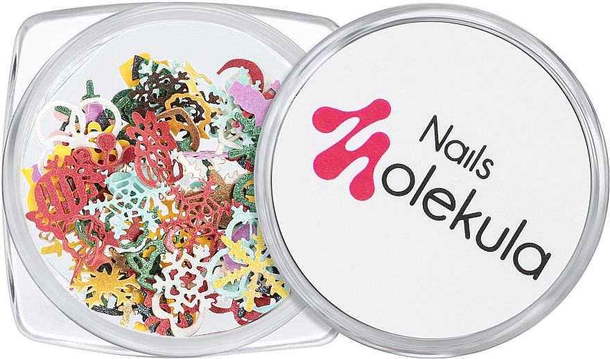 Фигурки для дизайна ногтей, разноцветные - Nails Molekula — фото N1