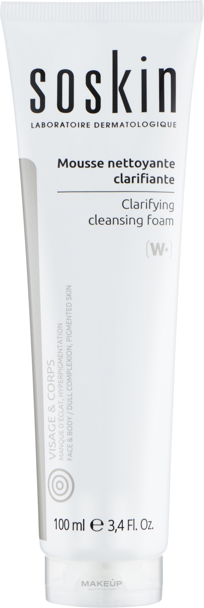 Очищаючий мус з освітлюючим ефектом для обличчя - Soskin Clarifying Cleansing Foam — фото 100ml