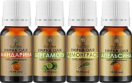 Набір ефірних олій серія "Цитрусова" - Green Pharm Cosmetic (essential oil/4х10ml) — фото N2