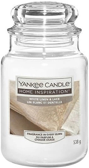 Ароматическая свеча в банке - Yankee Candle Home Inspiration White Linen & Lace — фото N2