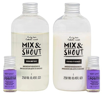 Набір для кучерявого волосся - Mix & Shout Protector (sham/250ml + condit/250ml + ampoul/2x5ml) — фото N2