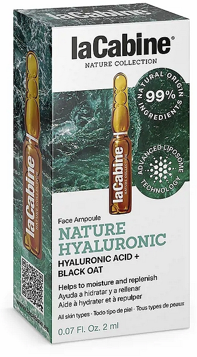 Ампули для обличчя з гіалуроновою кислотою - La Cabine Nature Hyaluronic Ampoules — фото N1