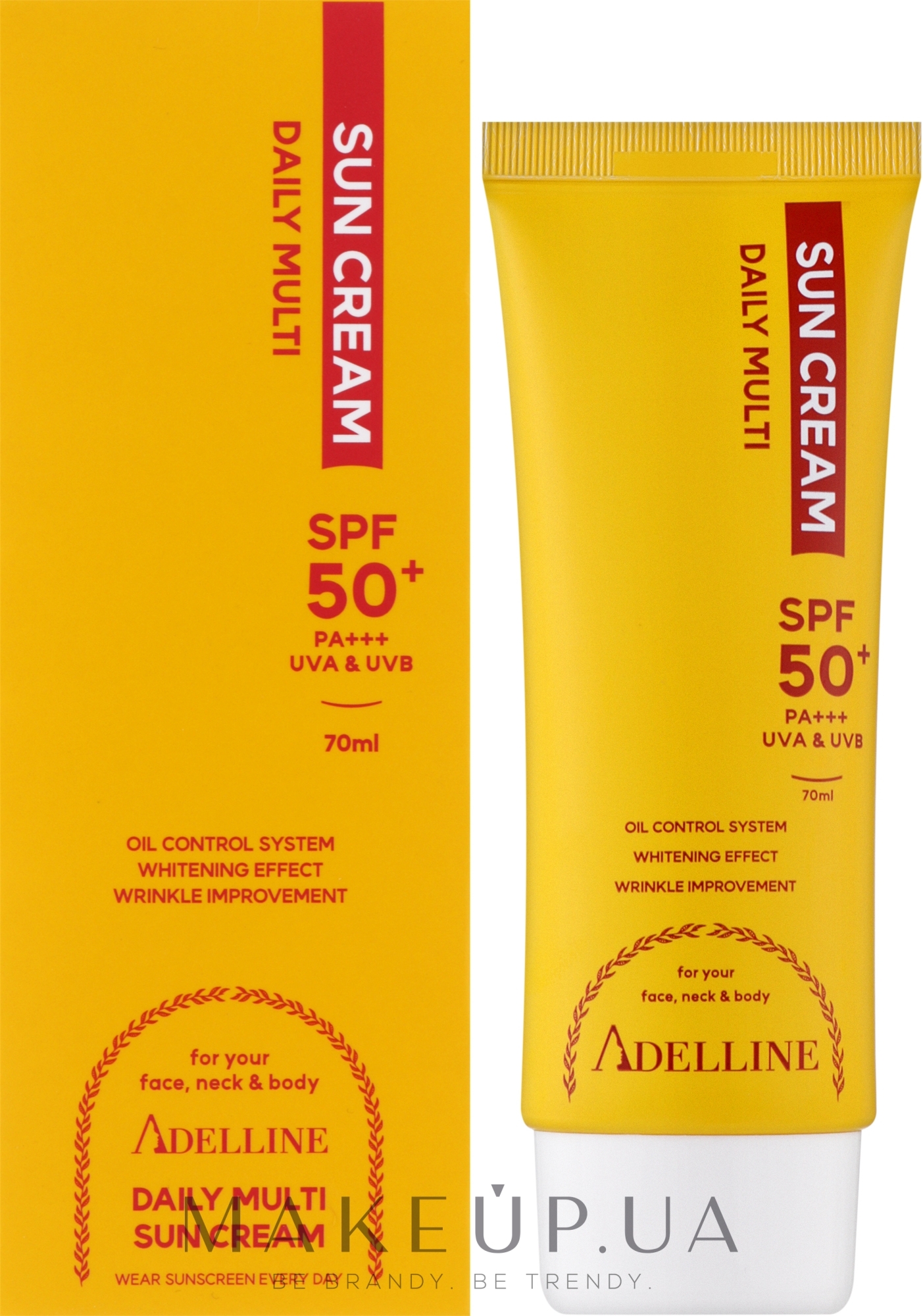 Сонцезахисний крем для обличчя й тіла - Adelline Daily Multi Sun Cream SPF 50+/PA+++ — фото 70ml