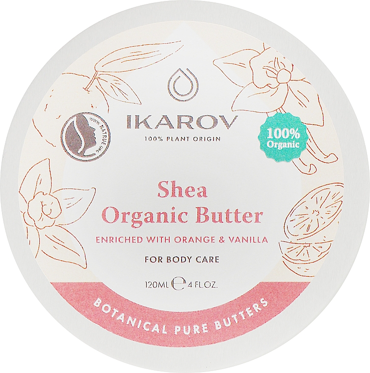 Органическое масло ши, обогащенное апельсином и ванилью - Ikarov Shea Organic Butter