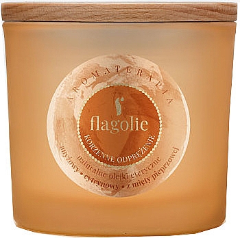 Ароматическая свеча в стакане "Освежающая корица" - Flagolie Fragranced Candle Cinnamon Refreshing — фото N1