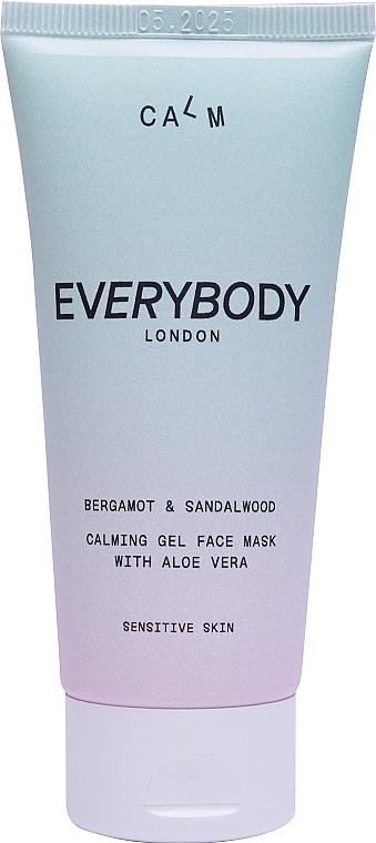 Заспокійлива маска для обличчя "Бергамот і сандал" - EveryBody Calm Calming Gel Face Mask Bergamot & Sandalwood — фото N1