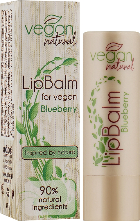Бальзам для губ "Черника" - Vegan Natural Lip Balm For Vegan Blueberry — фото N2