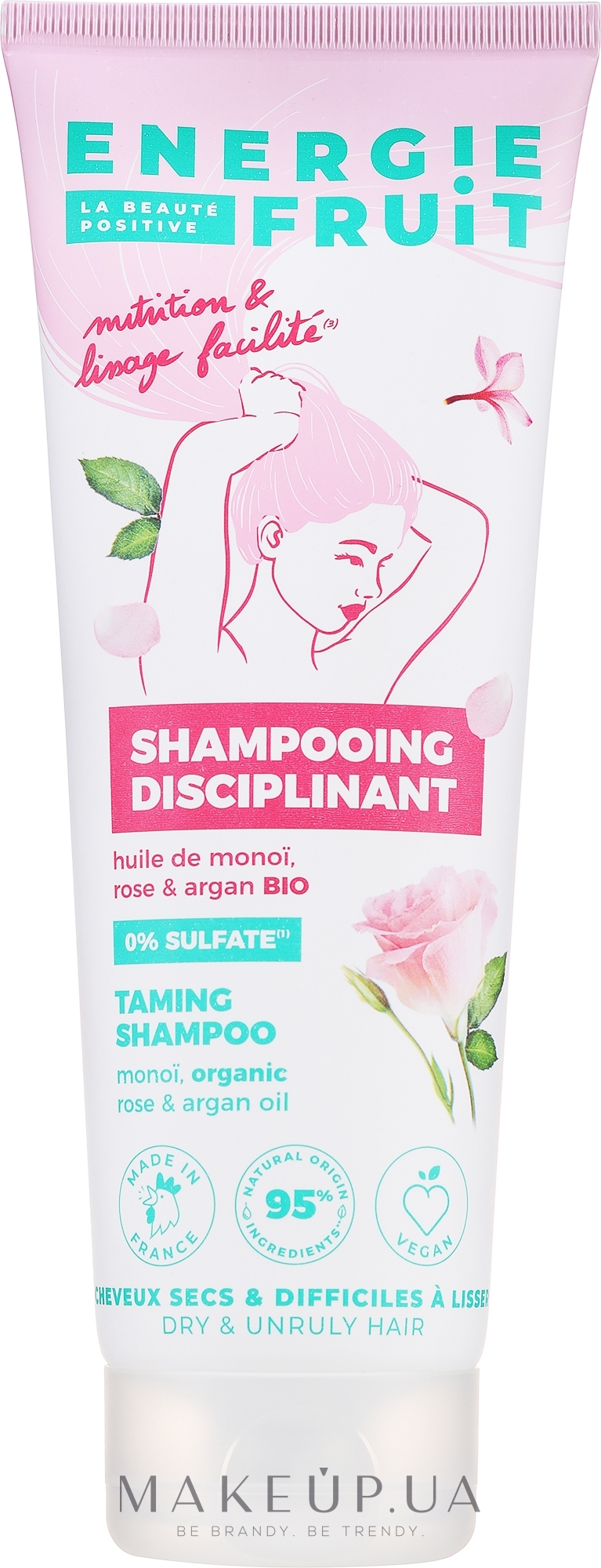 Шампунь для непослушных волос "Монои, розовое и аргановое масло" - Energie Fruit Monoï, Rose & Argan Oil Smoothing Shampoo — фото 250ml