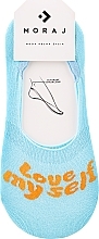 Жіночі шкарпетки-слідки CBD200-358, блакитні - Moraj — фото N1