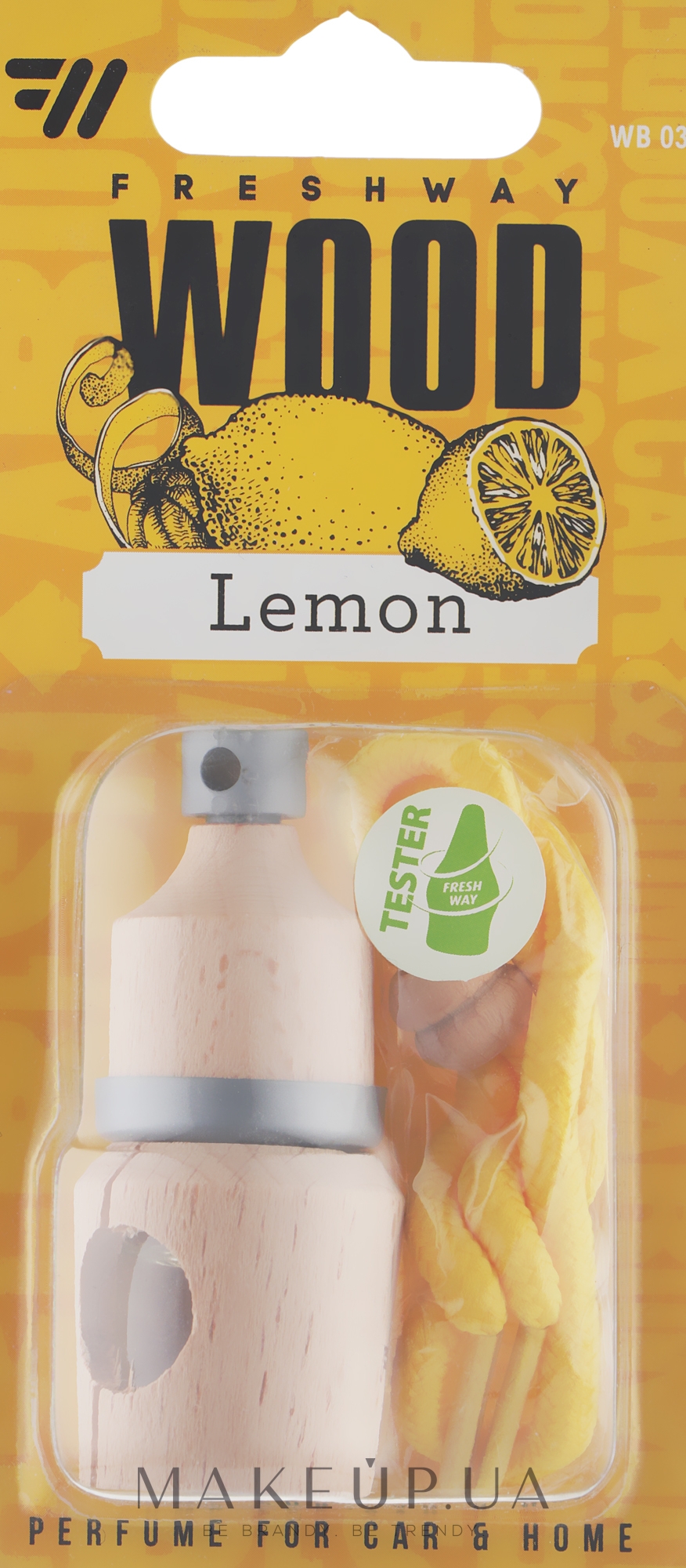 Ароматизатор подвесной "Lemon" - Fresh Way Wood — фото 5ml