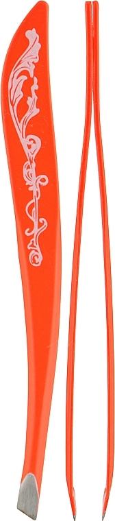 Пинцет для бровей, оранжевый - Beauty Line — фото N1