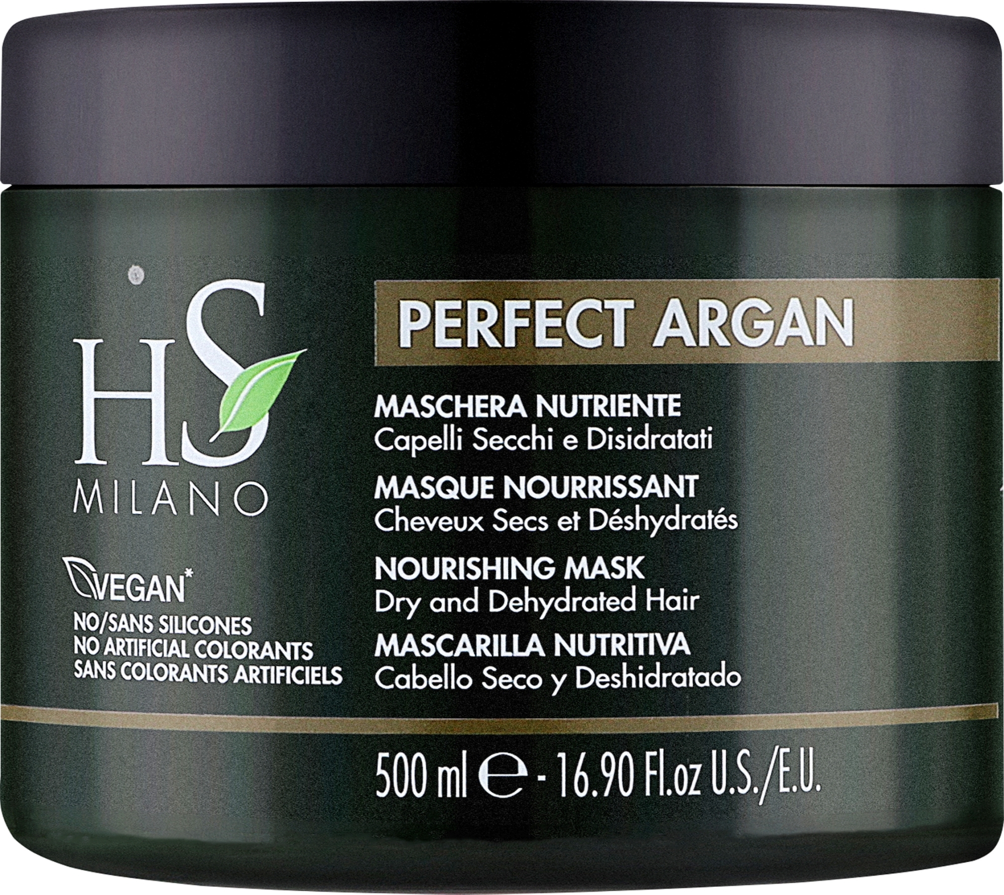 Живильна маска для волосся - HS Milano Perfect Argan Nourishing Mask — фото 500ml