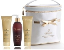 Духи, Парфюмерия, косметика Набор "Шелк" - Premier Silk Body Trio (b/cr/250ml + h/cr/125ml + f/cr/125ml + bag)