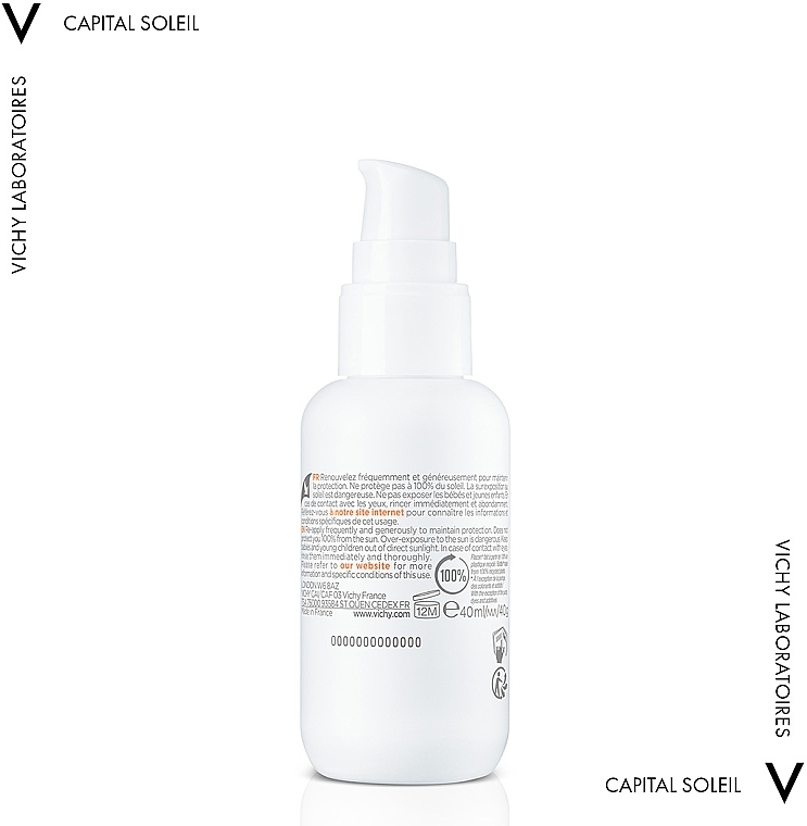 Ежедневный солнцезащитный невесомый флюид для кожи подверженной к жирности и несовершенствам, очень высокий уровень защиты SPF50+ - Vichy Capital Soleil UV-Clear SPF50 — фото N3