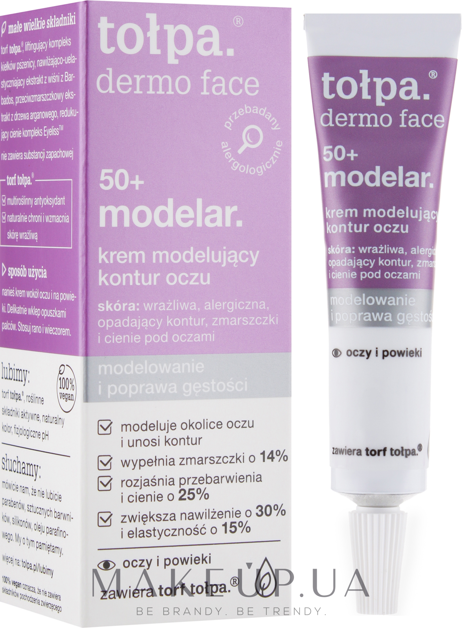 Крем для шкіри навколо очей - Tolpa Dermo Face Modelar 50+ Eye Cream — фото 10ml