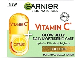 Увлажняющий гель с витамином С для тусклой кожи лица с эффектом сияния и выравнивания тона - Garnier Naturals Vitamin C Moisturizing Gel — фото N2