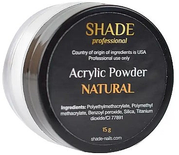 Акрилова пудра для нігтів - Shade Acrylic Powder Natural — фото N3