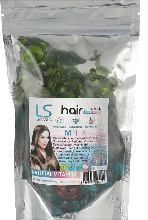 Тайские капсулы для волос - Lesasha Hair Serum Vitamin Mix — фото N7
