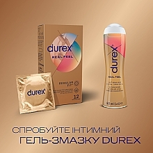Презервативи з синтетичного латексу з силіконовою змазкою "Натуральні відчуття", безлатексні, 12 шт - Durex Real Feel Condoms — фото N5