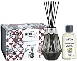 Набор - Maison Berger Wilderness Prisme Black Reed Diffuser Gift Set (diffuser/200ml + refill/200ml) — фото N1