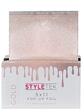 Фольга для волосся з легким вийманням окремих аркушів, золота - StyleTek — фото N1