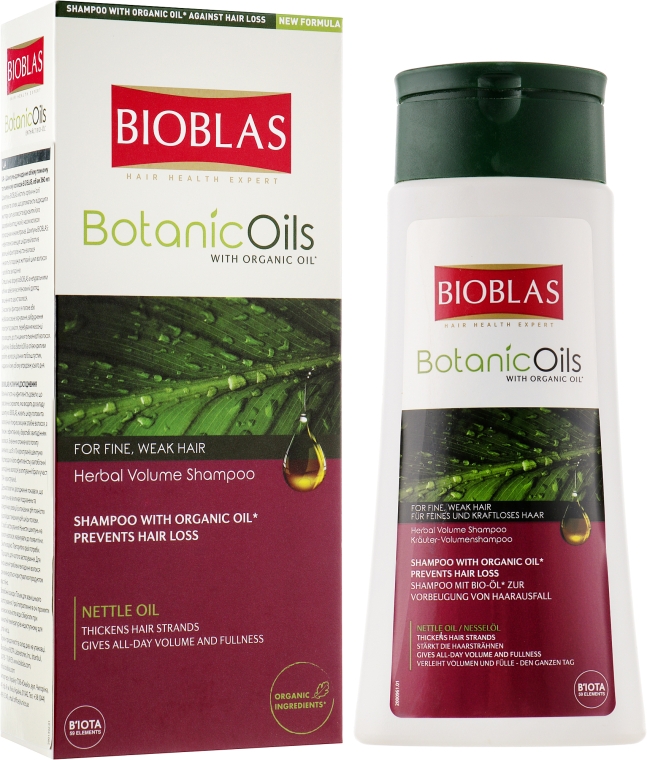 Шампунь для надання об'єму тонкому і тьмяному волоссю - Bioblas Botanic Oils Herbal Volume Shampoo — фото N3