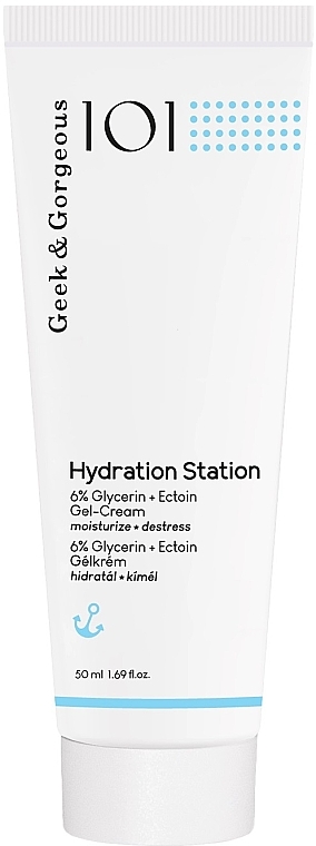 Интенсивно увлажняющий гель-крем - Geek & Gorgeous Hydration Station 6 % Glycerin + Ectoin Gel-Cream — фото N1