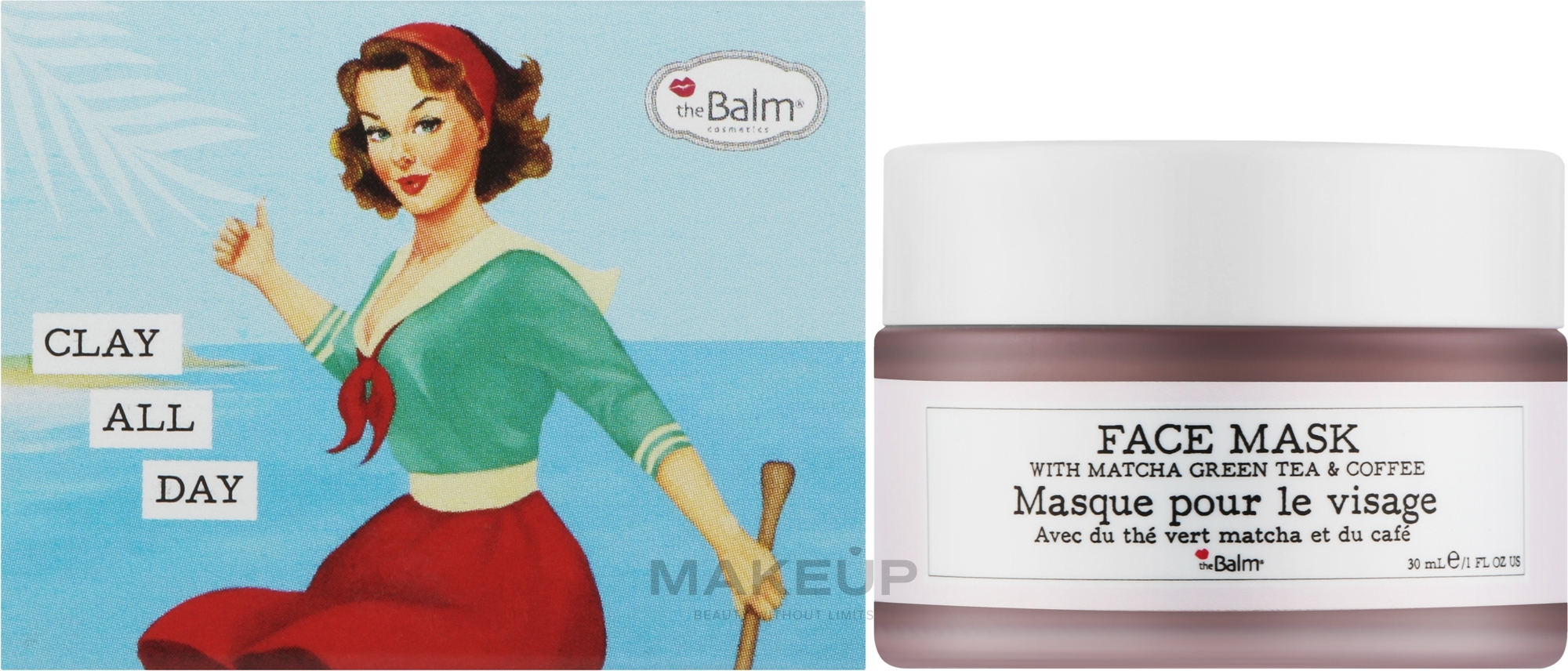 Маска для обличчя із зеленим чаєм матча та кавою - theBalm To The Rescue Face Mask With Matcha Green Tea & Coffee — фото 30ml