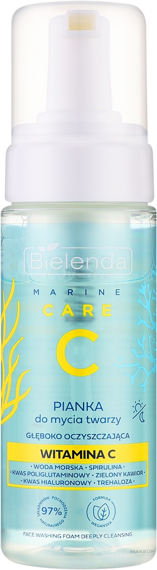 Очищувальна пінка для вмивання обличчя - Bielenda C Marine Care Face Washing Foam Deeply Cleansing — фото 150ml