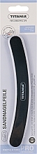 Пилочка для ногтей изогнутая, черно-серая - Titania Nail File — фото N1