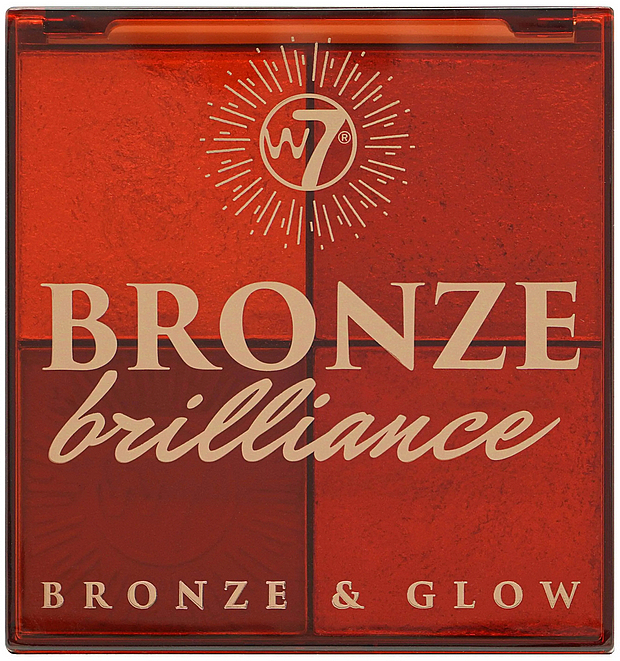Палетка бронзерів і хайлайтерів - W7 Bronze Brilliance Bronze & Glow Palette — фото N2