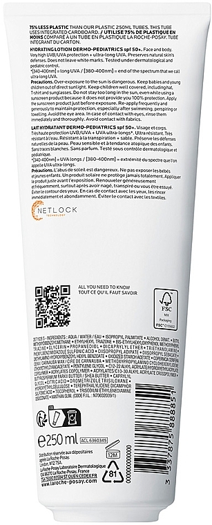 УЦЕНКА Детский солнцезащитный лосьон для лица и тела SPF50+ - La Roche-Posay Anthelios UV Mune 400 Lotion * — фото N2