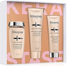 Духи, Парфюмерия, косметика Набор - Kerastase Curl Manifesto Light Gift Set (shmp/250ml + h/cond/250ml + h/cr/150ml)