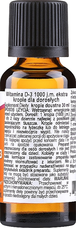 Каплі "Вітамін Д3. Додаткова сила" - Now Foods Liquid Vitamin D3 Extra Strenght 1000 IU — фото N2