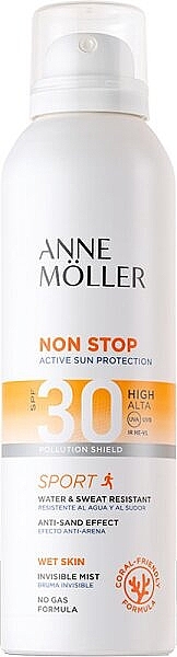 Сонцезахисний спрей для тіла - Anne Moller Non Stop Sport Body Mist SPF30 — фото N1