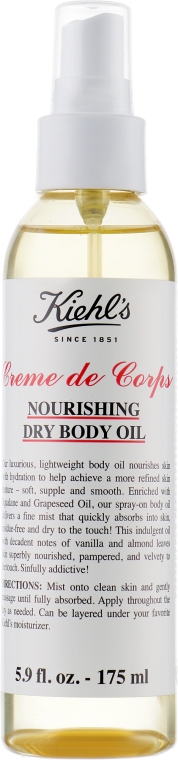 Олія для тіла - Kiehl's Creme de Corps Nourishing Dry Body Oil — фото N1