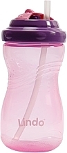 Парфумерія, косметика Поїлка-непроливайка з силіконовою трубочкою Li 127, рожева - Lindo