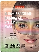 Парфумерія, косметика Гелева маска для шкіри навколо очей - Purederm Glow-Up Boosting Rainbow Gel Eye Zone Mask