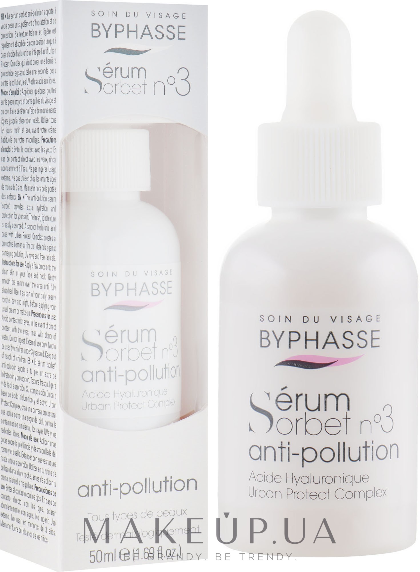 Захисна сироватка для обличчя - Byphasse Sorbet Serum Anti-pollution №3 — фото 50ml