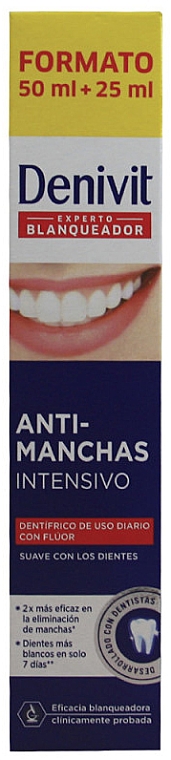 Зубная паста "Отбеливающая" - Denivit Anti-Stain Expert Anti-Stain Intense — фото N3
