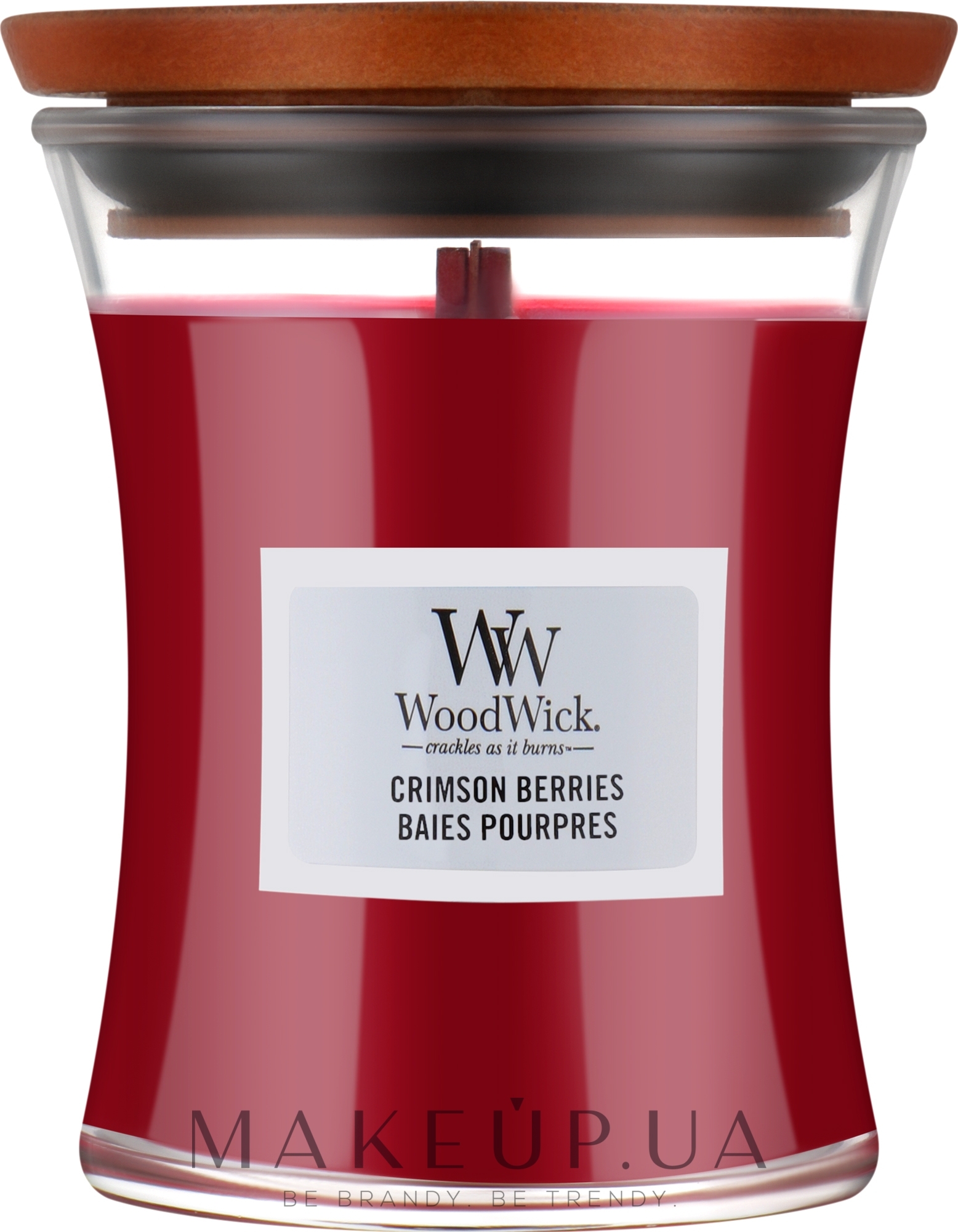 Ароматическая свеча в стакане - WoodWick Hourglass Candle Crimson Berries — фото 275g