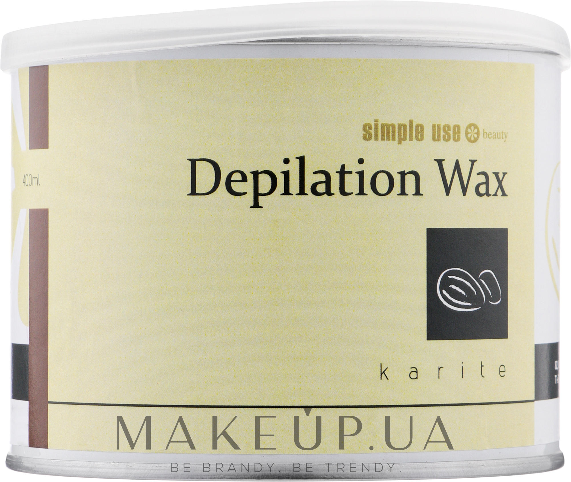 Теплый воск для депиляции в банке "Карите" - Simple Use Beauty Depilation Wax — фото 400ml