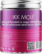 Перламутровый воск для бровей и лица "Виноград" - Nikk Mole Wax For Eyebrows And Face Grapes — фото N2