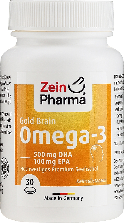 Харчова добавка «Омега-3» - Zein Pharma Omega-3 Gold Brain Edition — фото N1