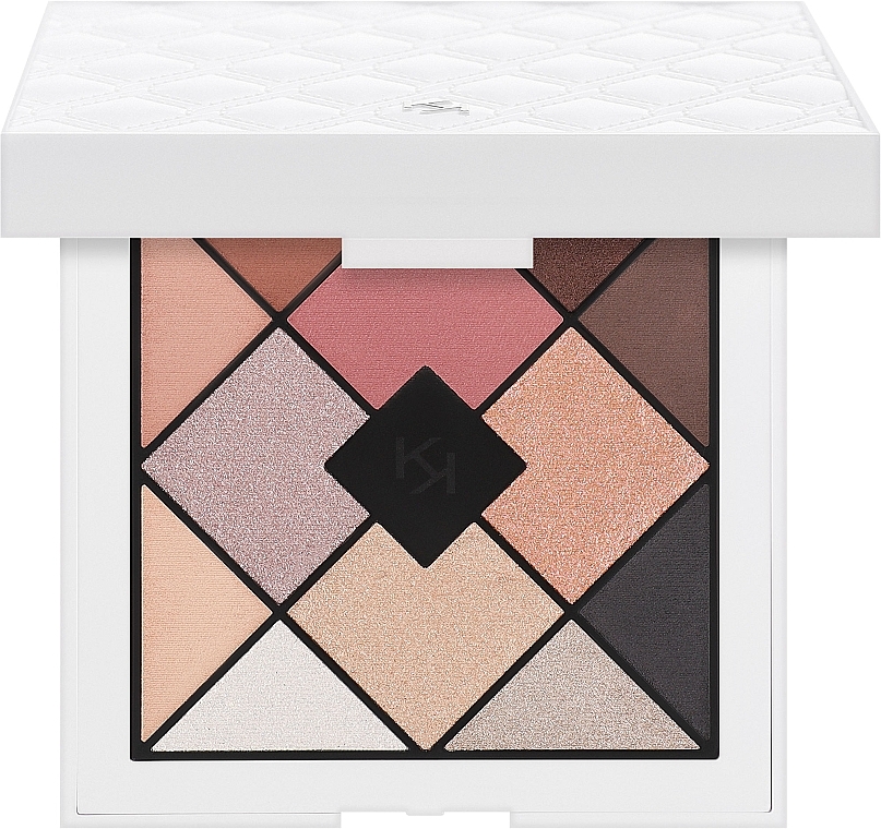 Палитра из 12 теней для век с матовым и металлическим финишем - Kiko Milano Holiday Premiere Dreamy Eyeshadow Palette — фото N1