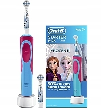 Духи, Парфюмерия, косметика Электрическая зубная щетка + 2 насадки - Oral-B Kids D12 Frozen II Starter Pack