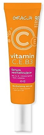 Восстанавливающая сыворотка - Gracja Vitamin C.E.B3 Serum — фото N1