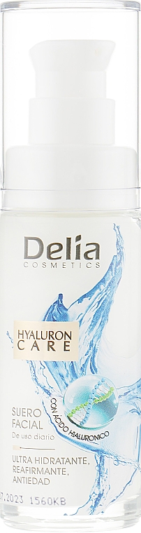 Сироватка для обличчя - Delia Cosmetics Hyaluron Care Suero Facial — фото N2