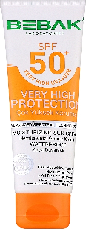 Сонцезахисний крем - Bebak Laboratories Very High Protection Sun Cream SPF50+ — фото N1